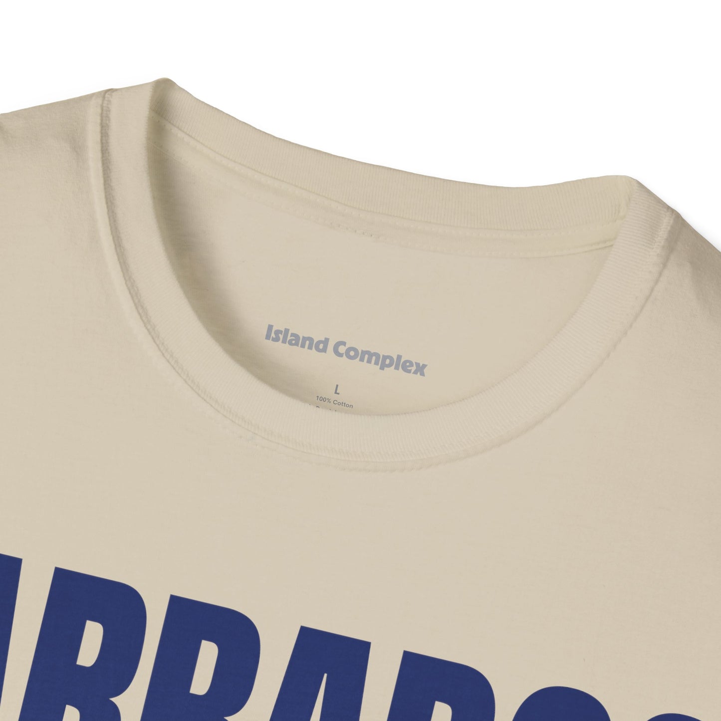 Barbados Motto Series BLUE TEXT Unisex T-Shirt