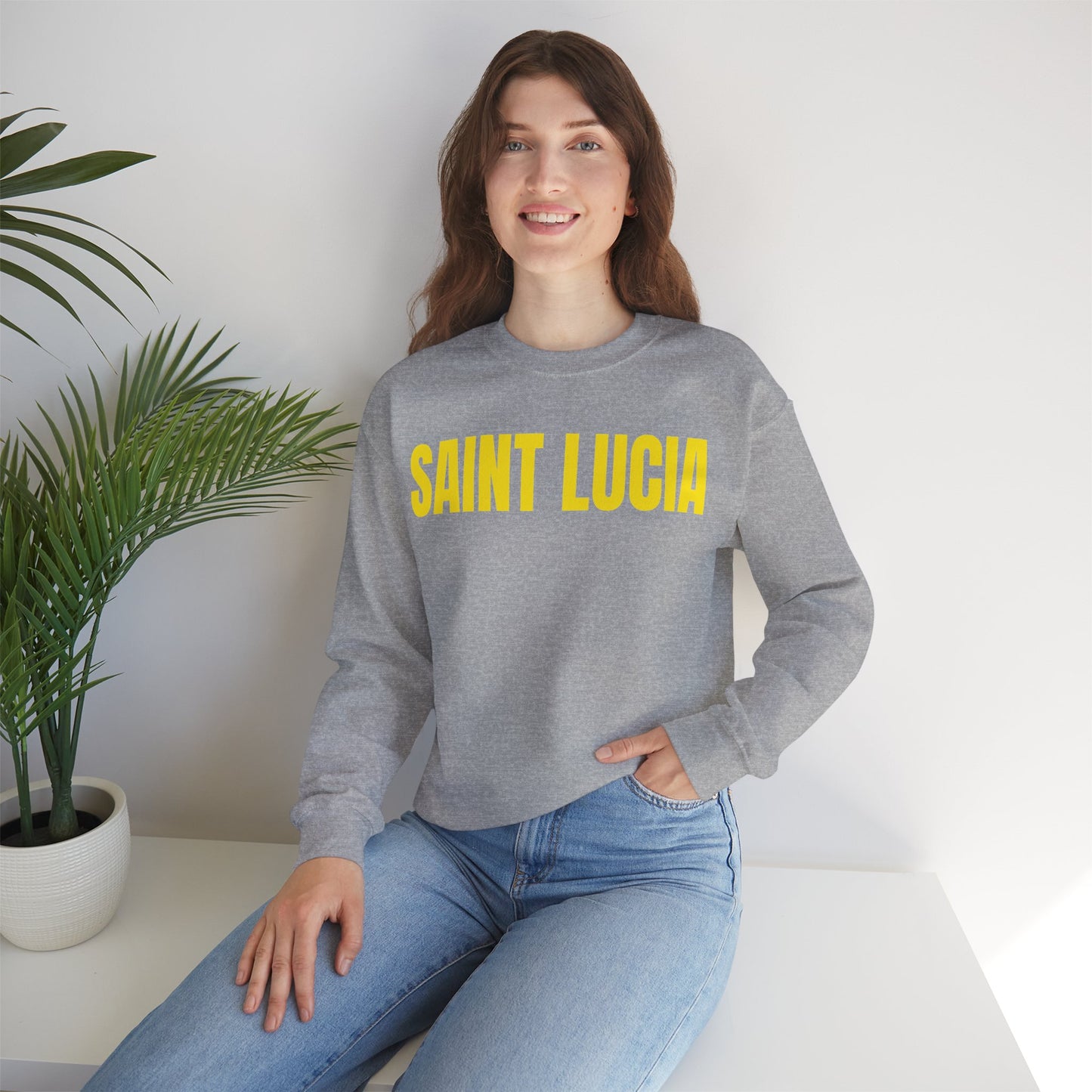 Saint Lucia Unisex Heavy Blend™ Crewneck Sweatshirt