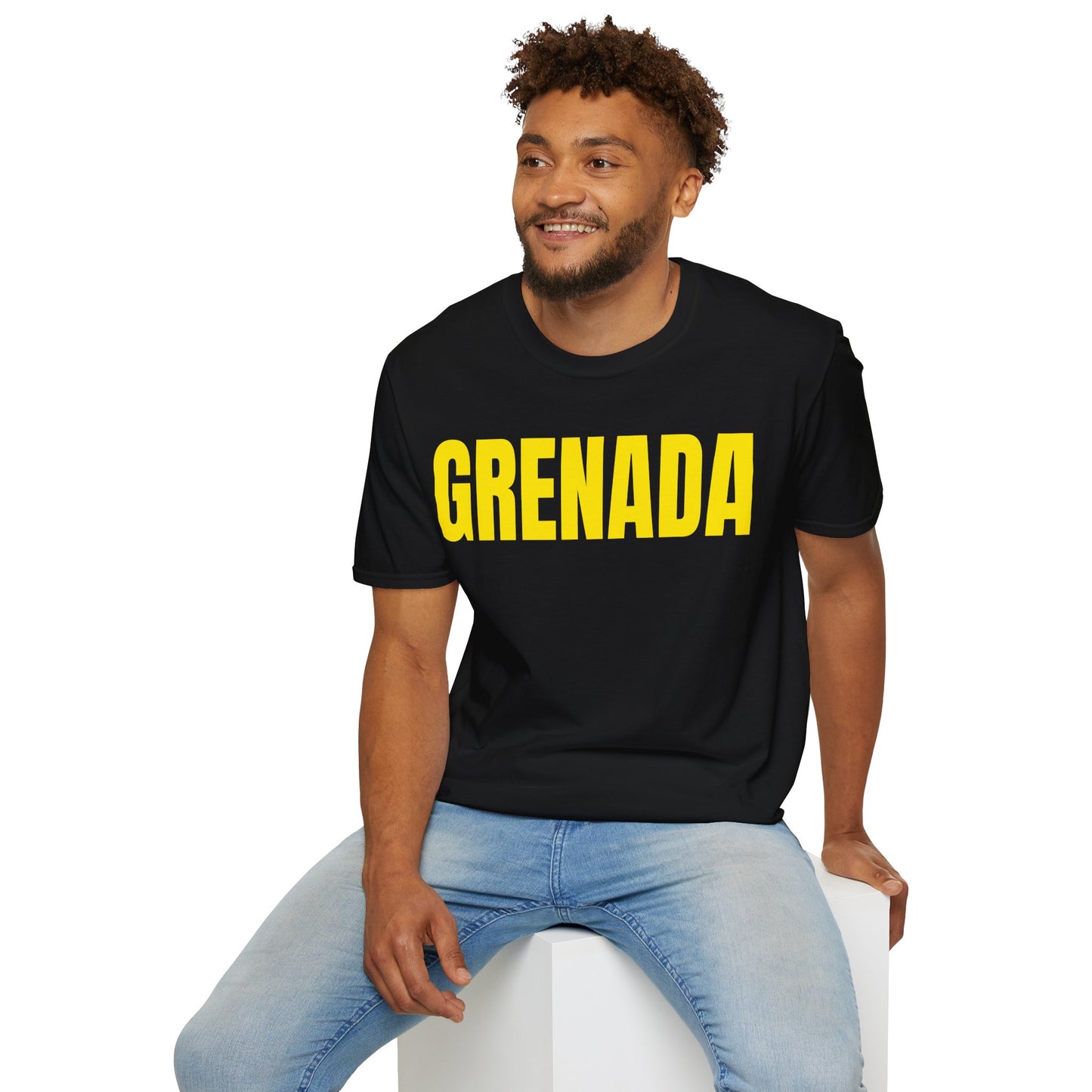 Grenada Motto Series YELLOW TEXT Unisex T-Shirt