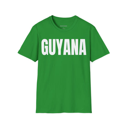 Guyana WHITE TEXT Unisex T-Shirt