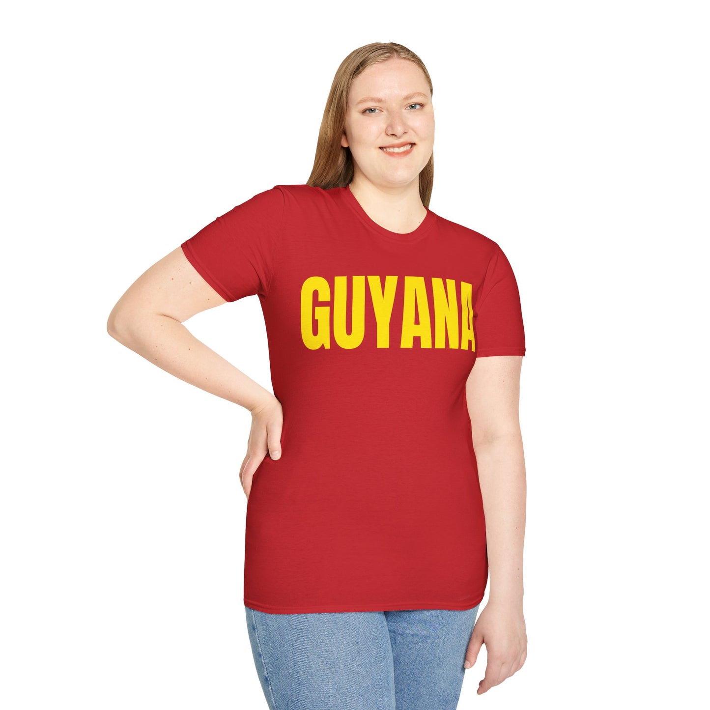 Guyana YELLOW TEXT Unisex T-Shirt