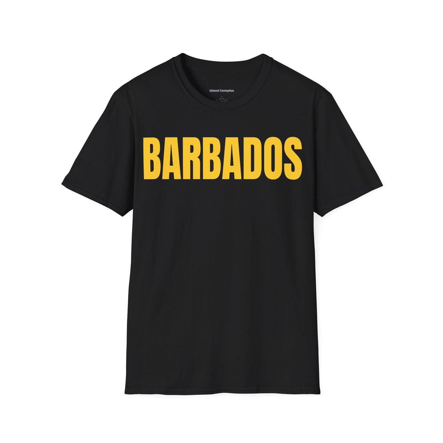 Barbados YELLOW TEXT Unisex T-Shirt