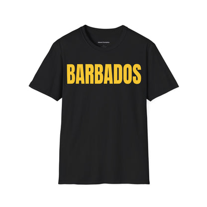 Barbados YELLOW TEXT Unisex T-Shirt