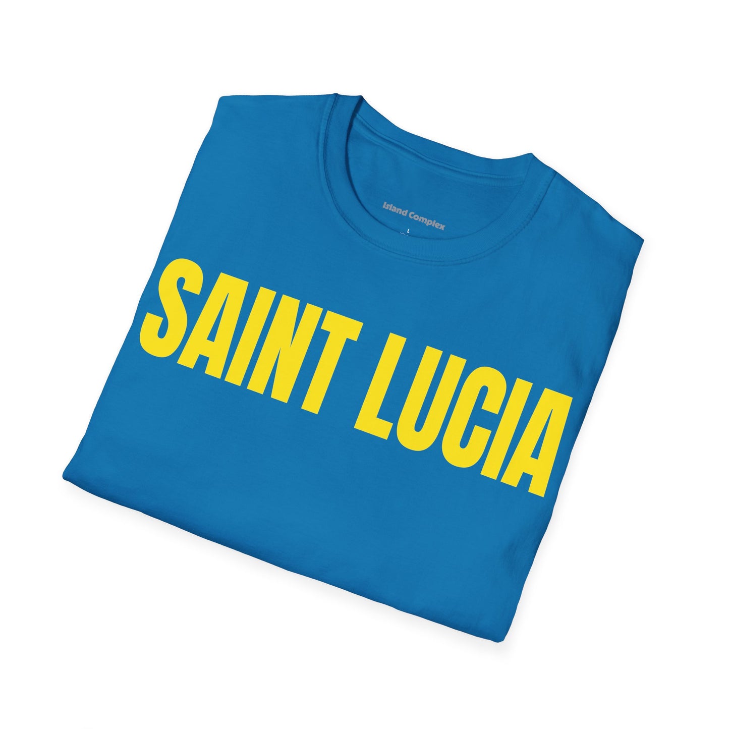 Saint Lucia YELLOW TEXT Unisex T-Shirt