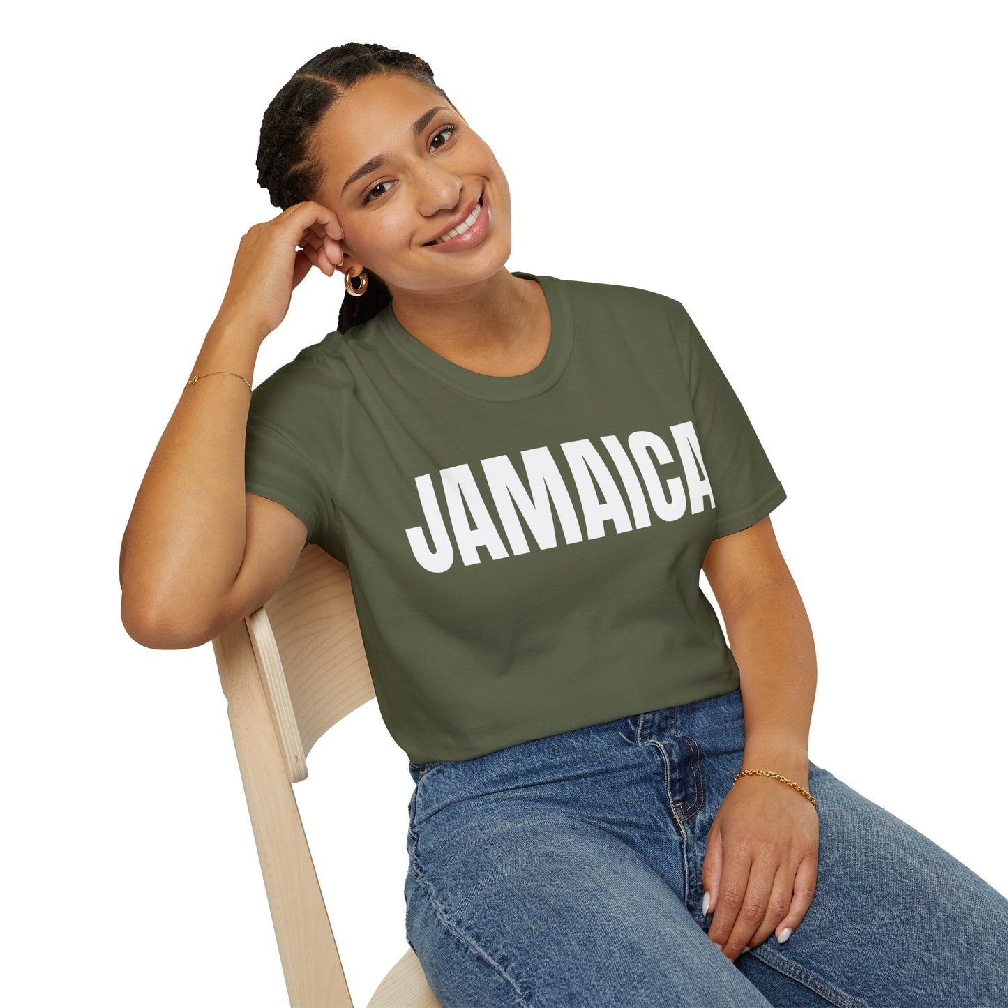 Jamaica WHITE TEXT Unisex T-Shirt