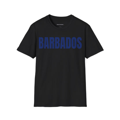 Barbados Motto Series BLUE TEXT Unisex T-Shirt