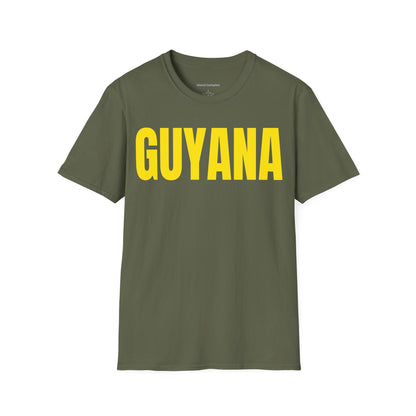 Guyana YELLOW TEXT Unisex T-Shirt